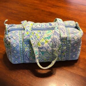Quilted Patchwork Blue and Green Tote Bag